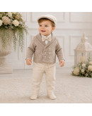 Nazareno Gabrielli Abito bimbo con cardigan beige Nazareno Gabrielli Abito bimbo con cardigan beige