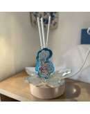 profumatore fiore cristallo con elefante rosa celeste e led profumatore fiore cristallo con elefante rosa celeste e led