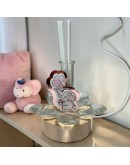 profumatore fiore cristallo con elefante rosa celeste e led profumatore fiore cristallo con elefante rosa celeste e led