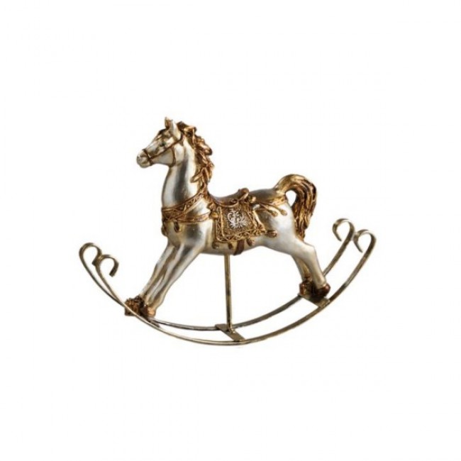Cavallo a dondolo bronzo