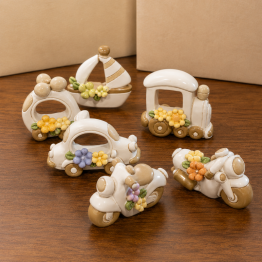 Bomboniere baby con fiori assortite