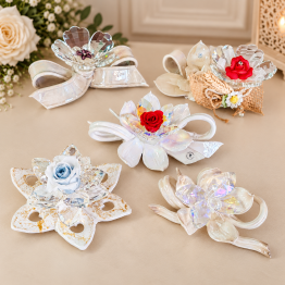 Bomboniera in offerta fiori farfalle in cristallo porcellana