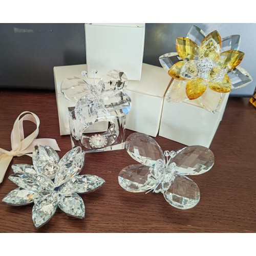 fiori e farfalle in cristallo grandi in offerta