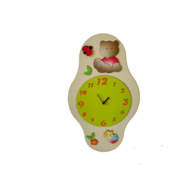 Orologio da parete in legno per cameretta
