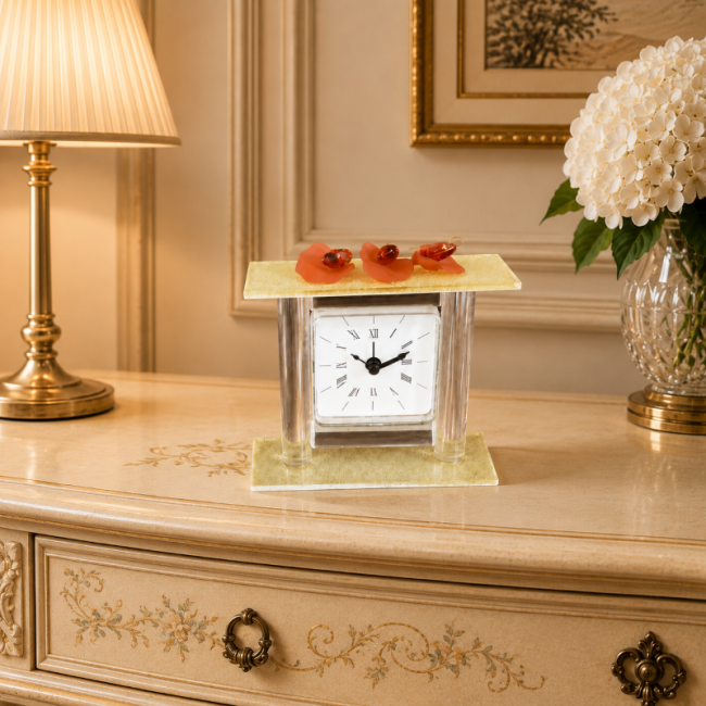 Debora Carlucci Bomboniera orologio in vetro outlet in offerta Debora Carlucci Bomboniera orologio in vetro outlet in offerta