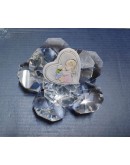 fiore cristallo con cuore comunione 