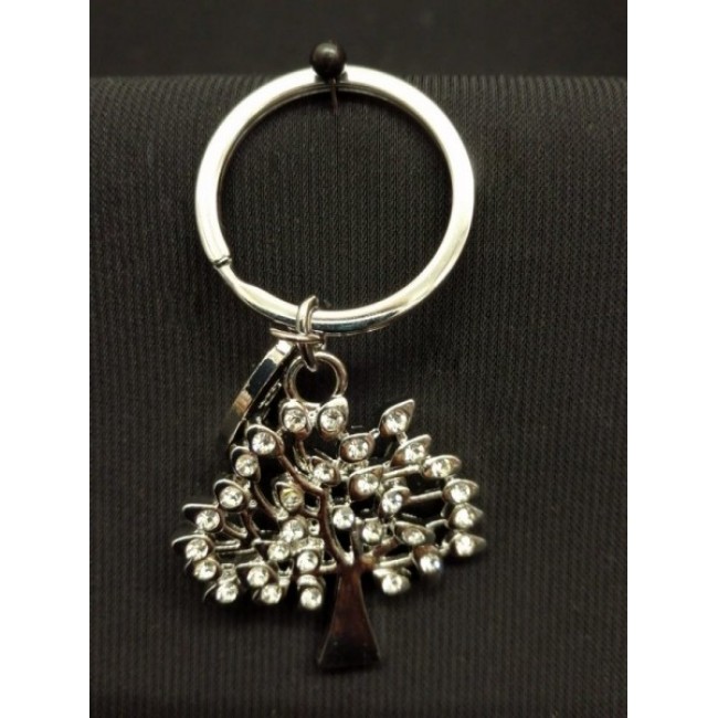 Bomboniera portachiavi albero della vita con strass Bomboniera portachiavi albero della vita con strass