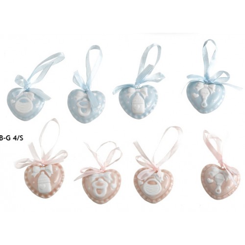 cuore applicazione baby rosa celeste cuore applicazione baby rosa celeste