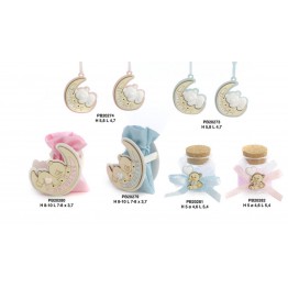 appendino luna con orsetto per battesimo 