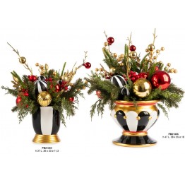 vaso bianco nero natale
