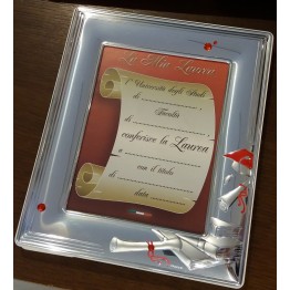 portafoto pergamena grande in argento