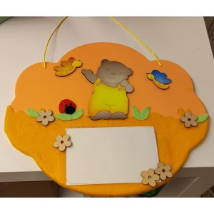 portafoto da muro per cameretta con orsetto