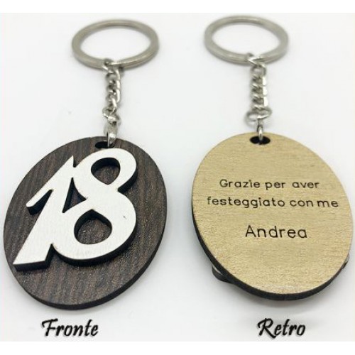 portachiavi personalizzato per 18° compleanno portachiavi personalizzato per 18° compleanno