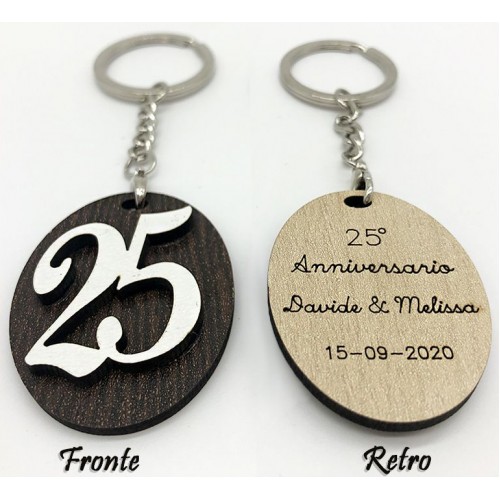 portachiavi 25 anniversario personalizzato portachiavi 25 anniversario personalizzato