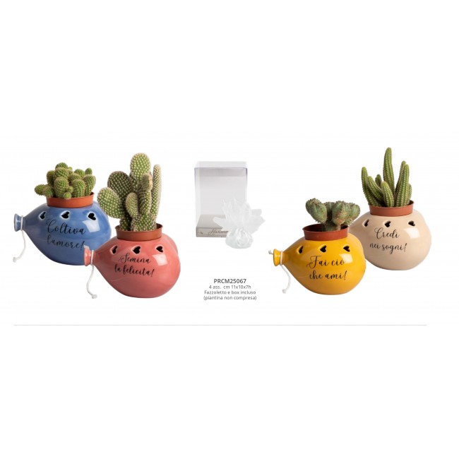 Bomboniera vaso porta pianta palloncino cuore