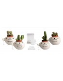vaso porta pianta palloncino cuore bianco