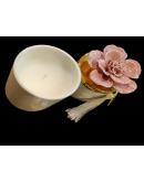 Harmony Bomboniera porta candela profumata grande con fiore rosa in offerta