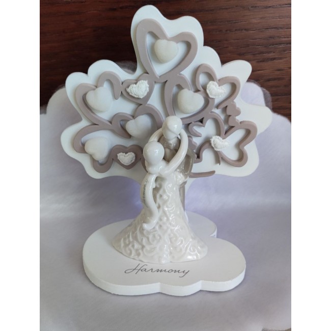 Bomboniera albero con coppia sposi harmony
