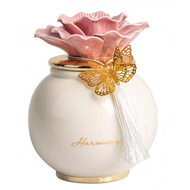 Bomboniera scatola con rosa e candela grande harmony