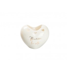 cuore con candela profumata harmony