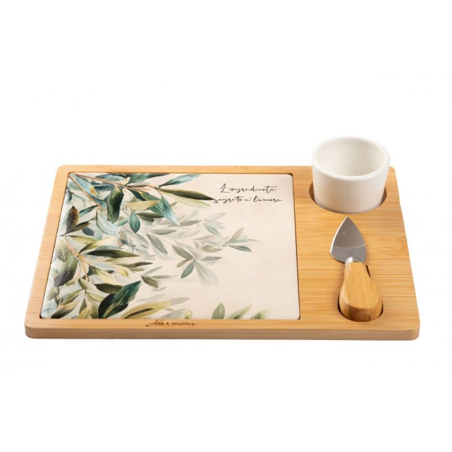 tagliere grande con porta salse harmony