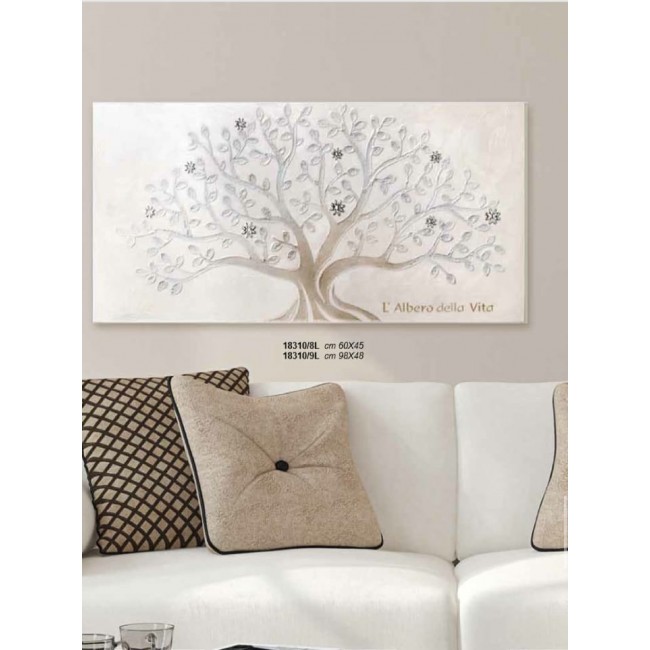Quadro grande albero della vita e argento valenti
