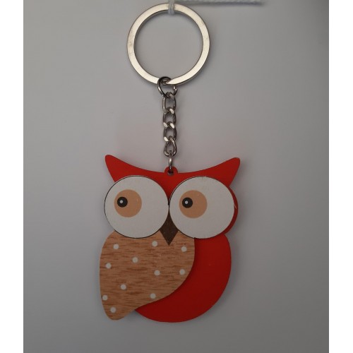 portachiavi gufo in legno