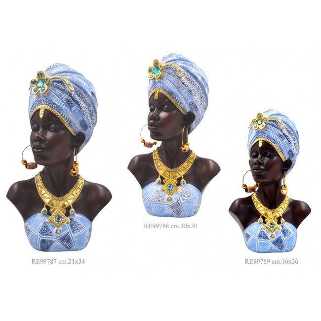 Bomboniera mezzo busto donna africana