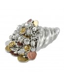 cornucopia con frutta e soldi cornucopia con frutta e soldi