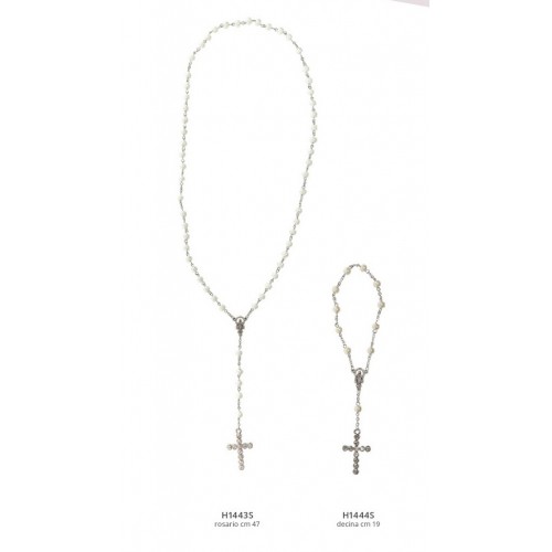 rosario con perle e strass
