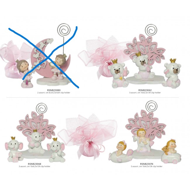 Bomboniera nascita battesimo clip albero luna