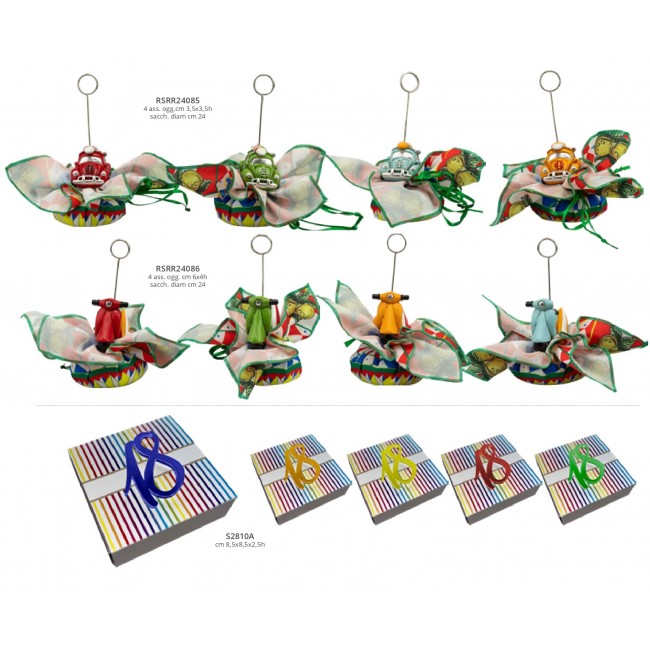Bomboniera clip auto vespa con surf 