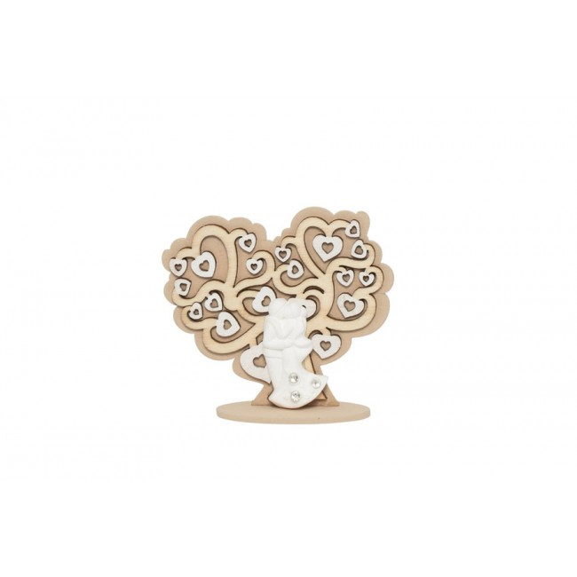 Bomboniera clip albero con gessetto sposi