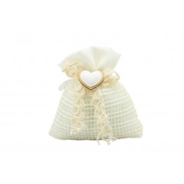 sacchetto portaconfetti segnaposto con cuore 