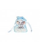 portaconfetti in legno baby rosa celeste