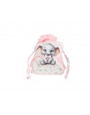 portaconfetti in legno baby rosa celeste