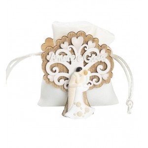 portaconfetti albero con sposi harmony