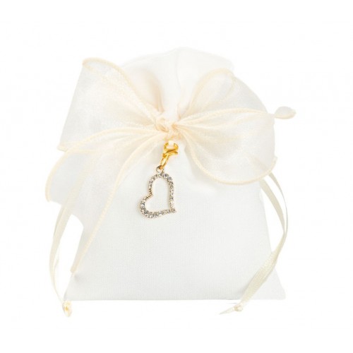 ciondolo cuore con strass