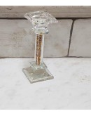 coppia candelieri vetro con glitter harmony
