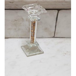 candeliere vetro con glitter harmony