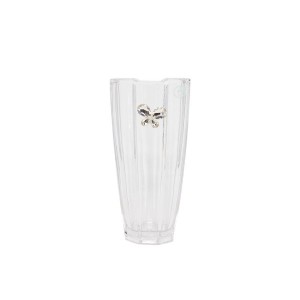 vaso vetro con farfalla cristallo harmony