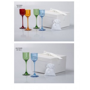 bicchieri mini calici liquore colorati harmony