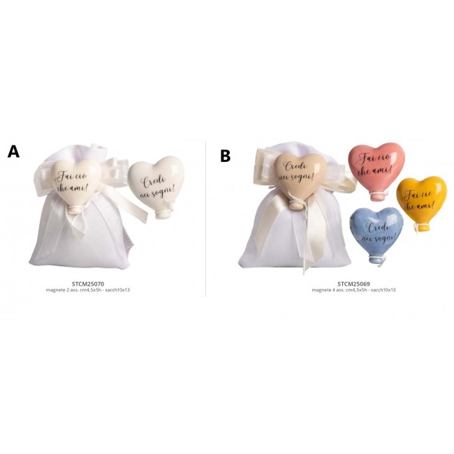 Bomboniera magnete palloncino cuore 