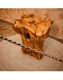 Tavolino in legno d'ulivo artigianale con led Tavolino in legno d'ulivo artigianale con led