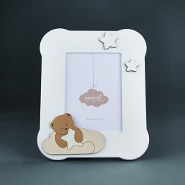 portafoto con orsetto su nuvola