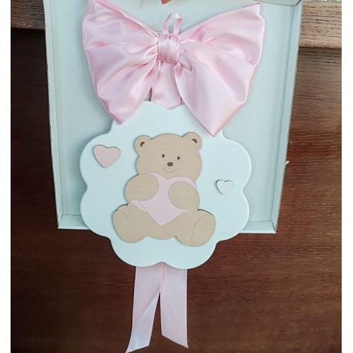 fiocco nascita in legno ted