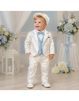 Abito bimbo bianco celeste