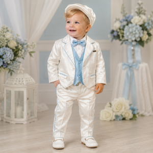 Abito bimbo bianco celeste