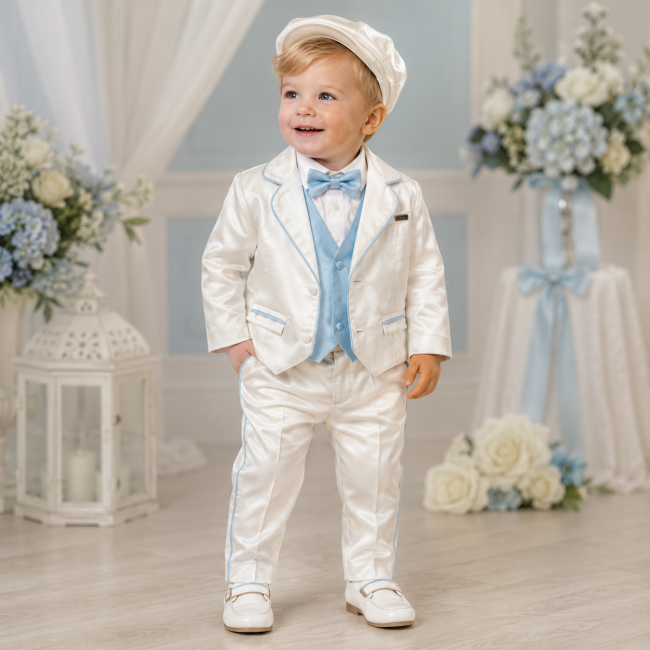 Abito bimbo bianco celeste Abito bimbo bianco celeste