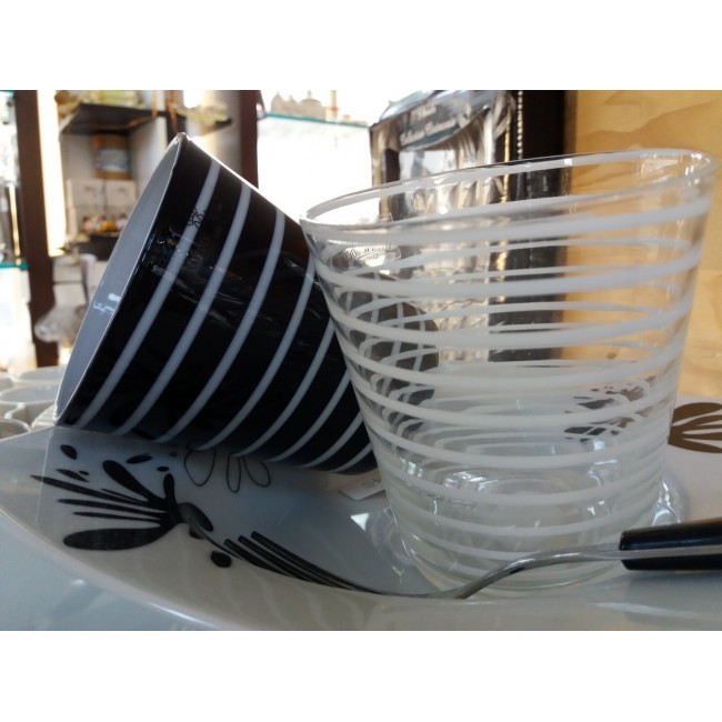 Bicchieri in vetro spirale